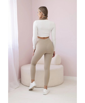 Rebrované legíny MOCHA