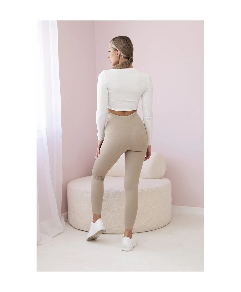 Rebrované legíny MOCHA