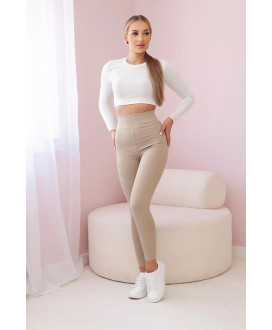 Rebrované legíny MOCHA