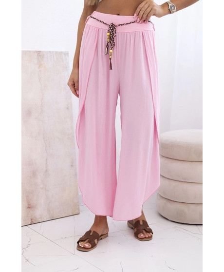 Dámske viskózové nohavice s rozparkom