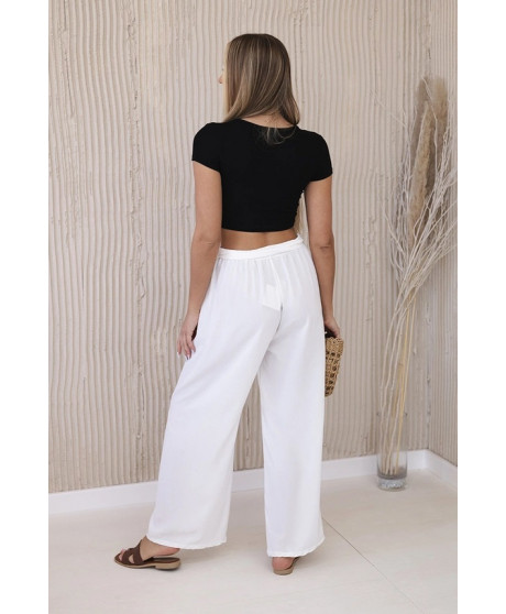 Dámske nohavice s mašľou