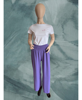 Široké nohavice s vysokým pásom