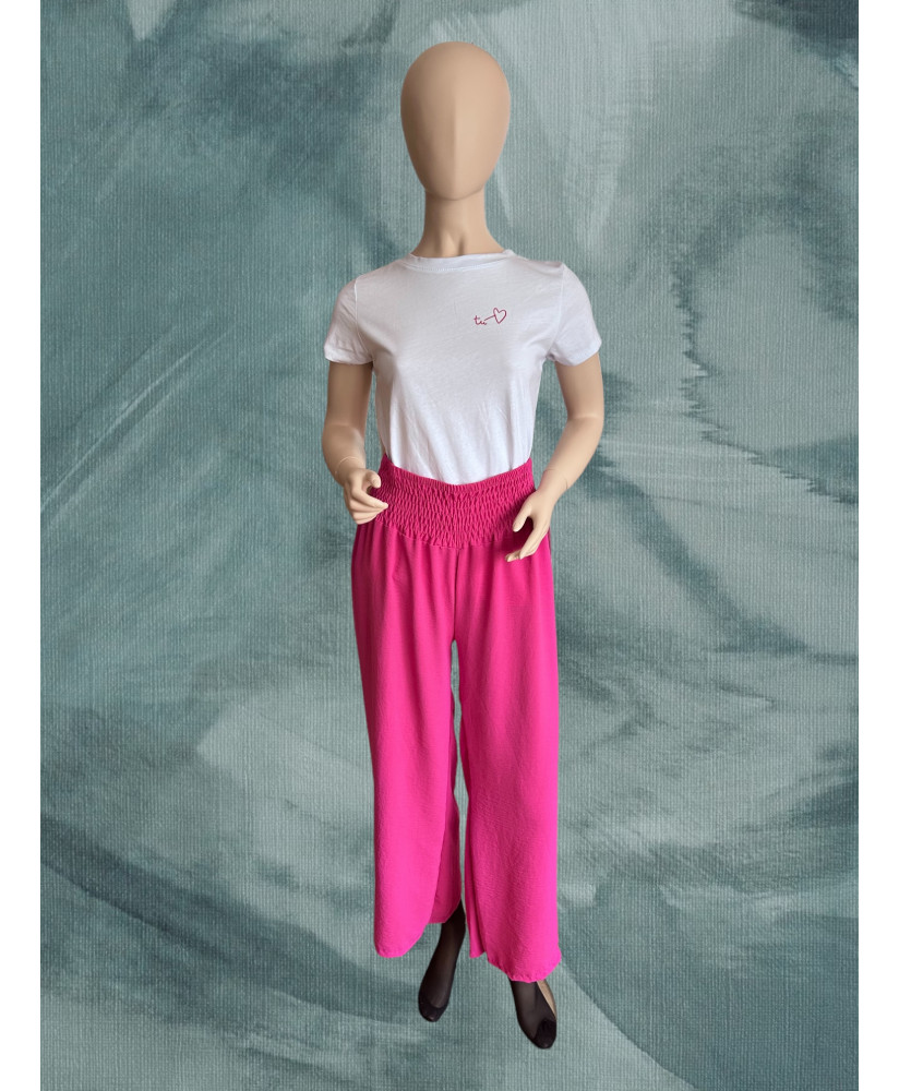 Široké nohavice s vysokým pásom