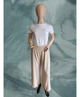 Široké nohavice s vysokým pásom