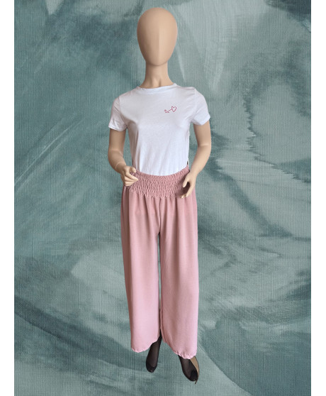 Široké nohavice s vysokým pásom