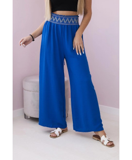 Nohavice so širokým elastickým pásom