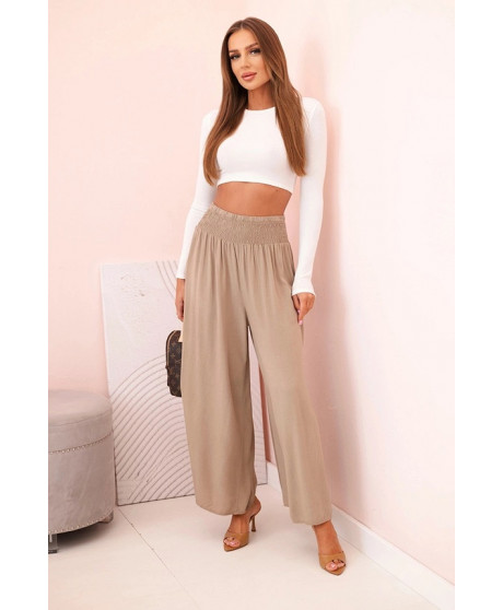 Dámske viskózové nohavice s elastickým pásom