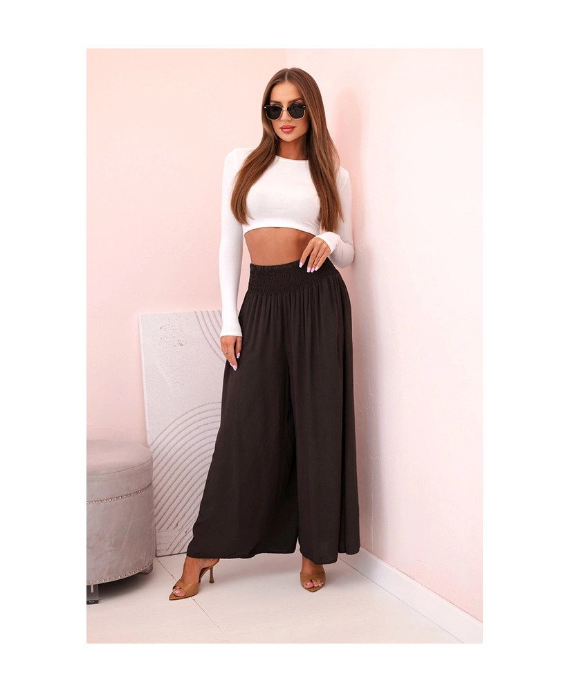 Dámske viskózové nohavice s elastickým pásom