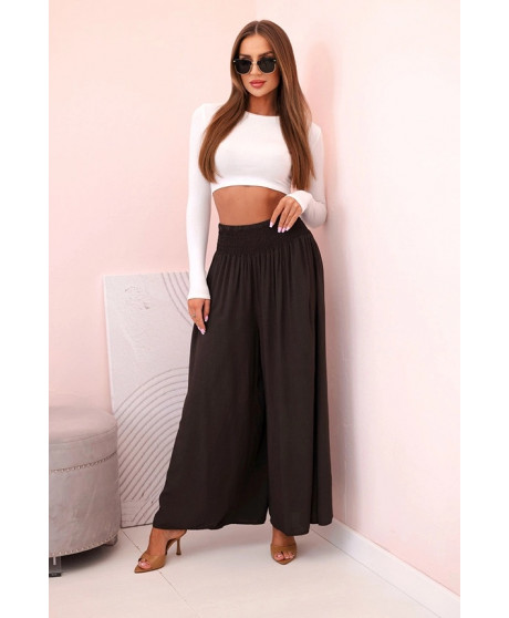 Dámske viskózové nohavice s elastickým pásom