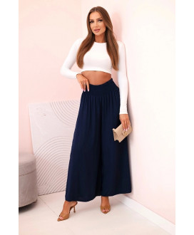 Dámske viskózové nohavice s elastickým pásom