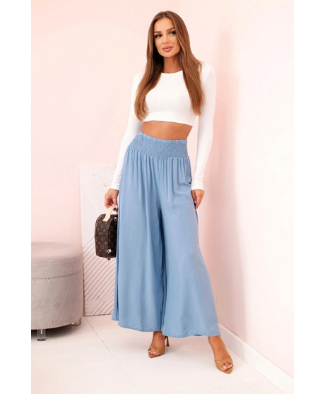 Dámske viskózové nohavice s elastickým pásom