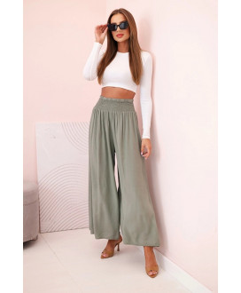 Dámske viskózové nohavice s elastickým pásom