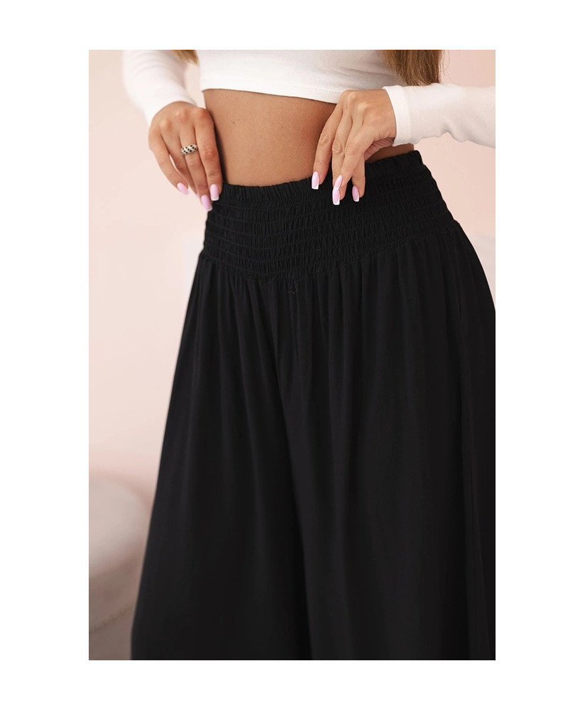 Dámske viskózové nohavice s elastickým pásom