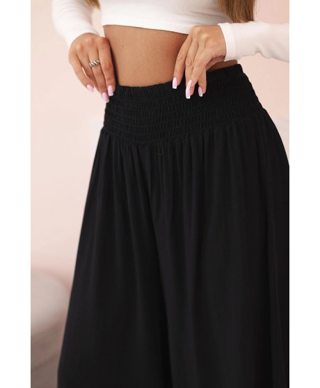 Dámske viskózové nohavice s elastickým pásom