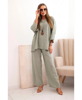 Dámsky komplet z viskózy blúzka s náhrdelníkom...