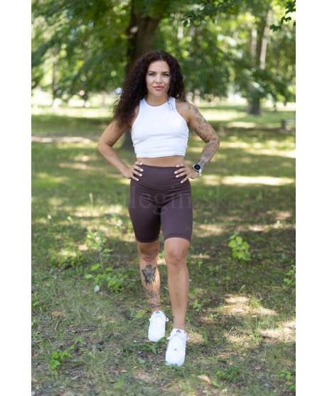 Rebrované cyklolegíny s vysokým pásom