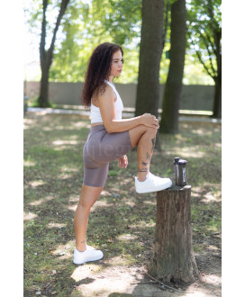 Push up hladké  cyklolegíny s vysokým pásom