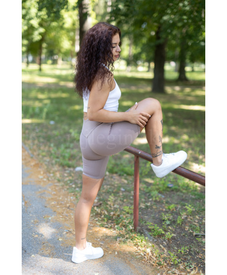 Rebrované cyklolegíny s vysokým pásom