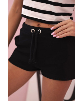 Dámske bavlnené šortky so šnúrkou