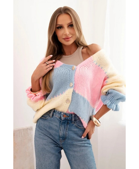 Dámsky pruhovaný sveter s gombíkmi  LIA