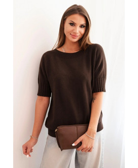 Dámsky sveter z viskózy s krátkym rukávom SAMANTHA