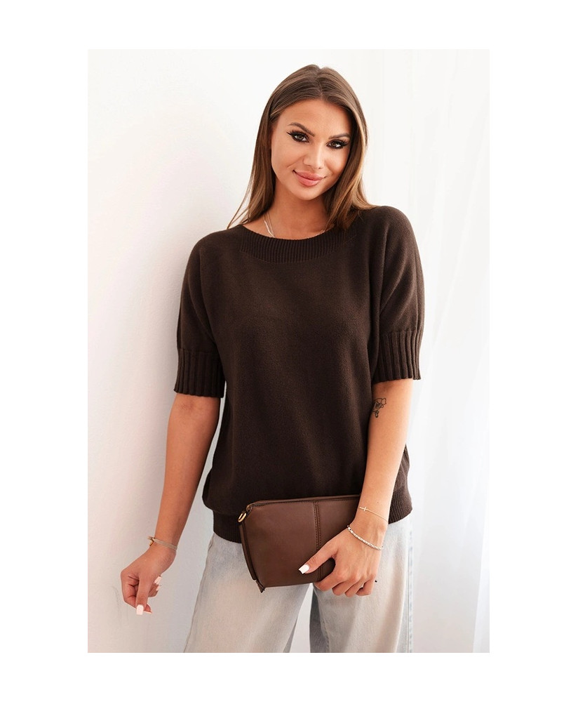 Dámsky sveter z viskózy s krátkym rukávom SAMANTHA