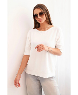 Dámsky sveter z viskózy s krátkym rukávom SAMANTHA