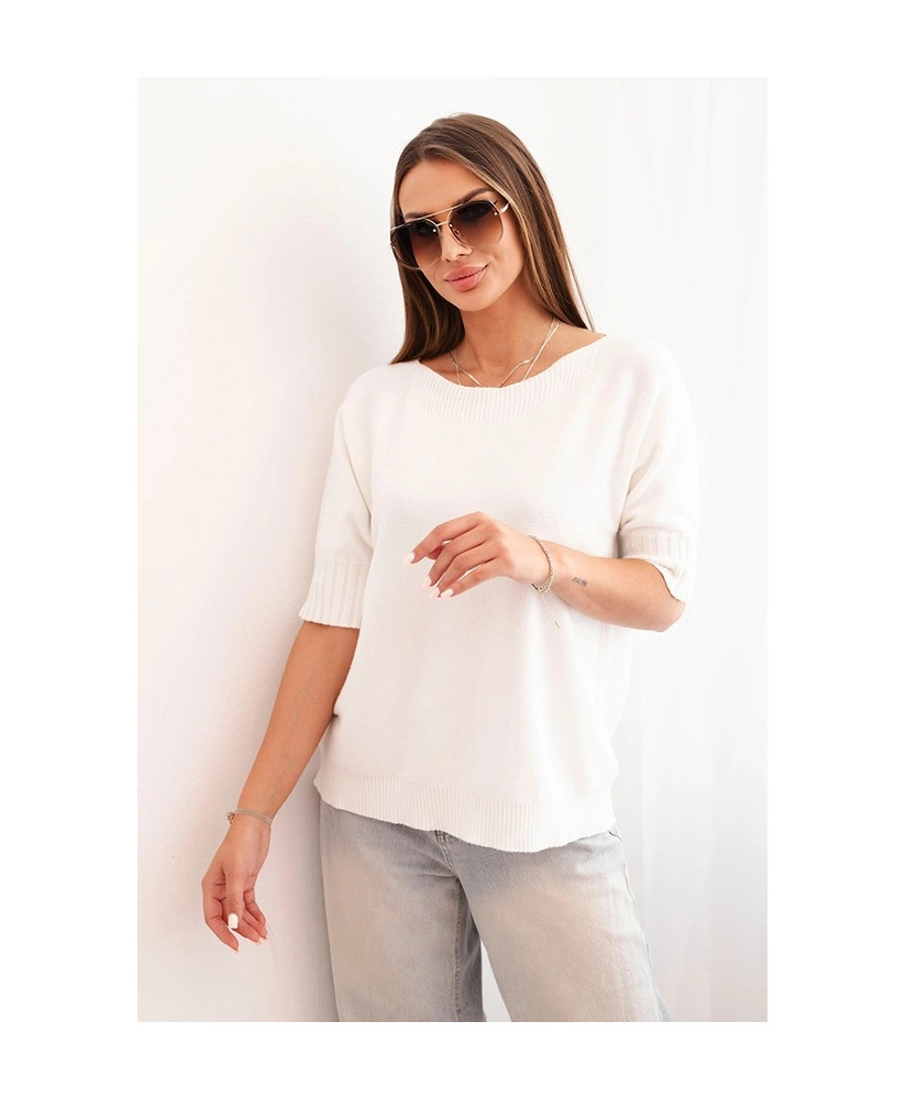 Dámsky sveter z viskózy s krátkym rukávom SAMANTHA