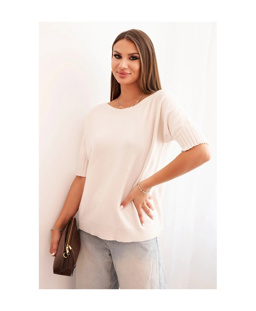 Dámsky sveter z viskózy s krátkym rukávom SAMANTHA