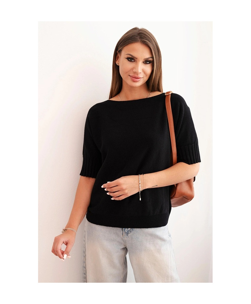 Dámsky sveter z viskózy s krátkym rukávom SAMANTHA