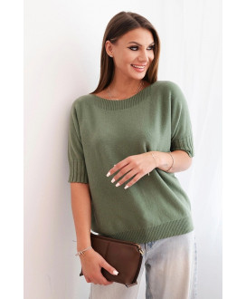 Dámsky sveter z viskózy s krátkym rukávom SAMANTHA