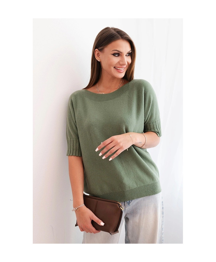 Dámsky sveter z viskózy s krátkym rukávom SAMANTHA