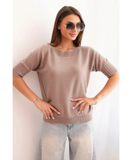 Dámsky sveter z viskózy s krátkym rukávom SAMANTHA