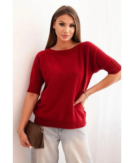 Dámsky sveter z viskózy s krátkym rukávom SAMANTHA