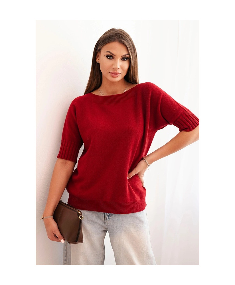 Dámsky sveter z viskózy s krátkym rukávom SAMANTHA