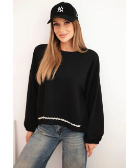 Dámska mikina s ozdobným zakončením