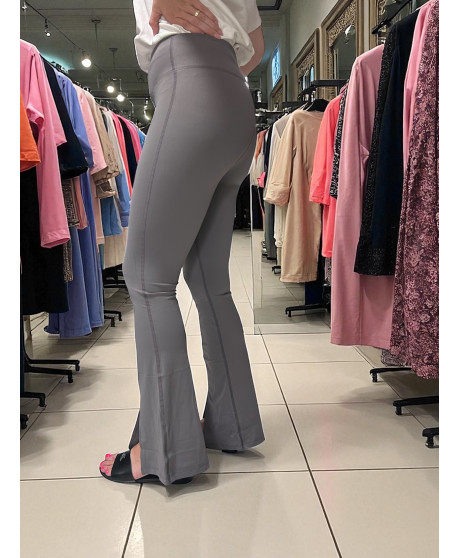 Dámske elastické nohavice s rozparkom