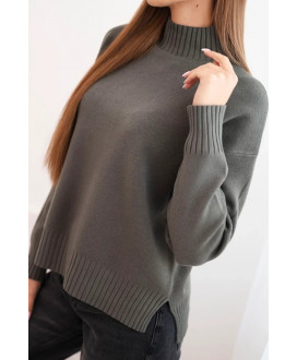 Dámsky sveter s polovičným golierom