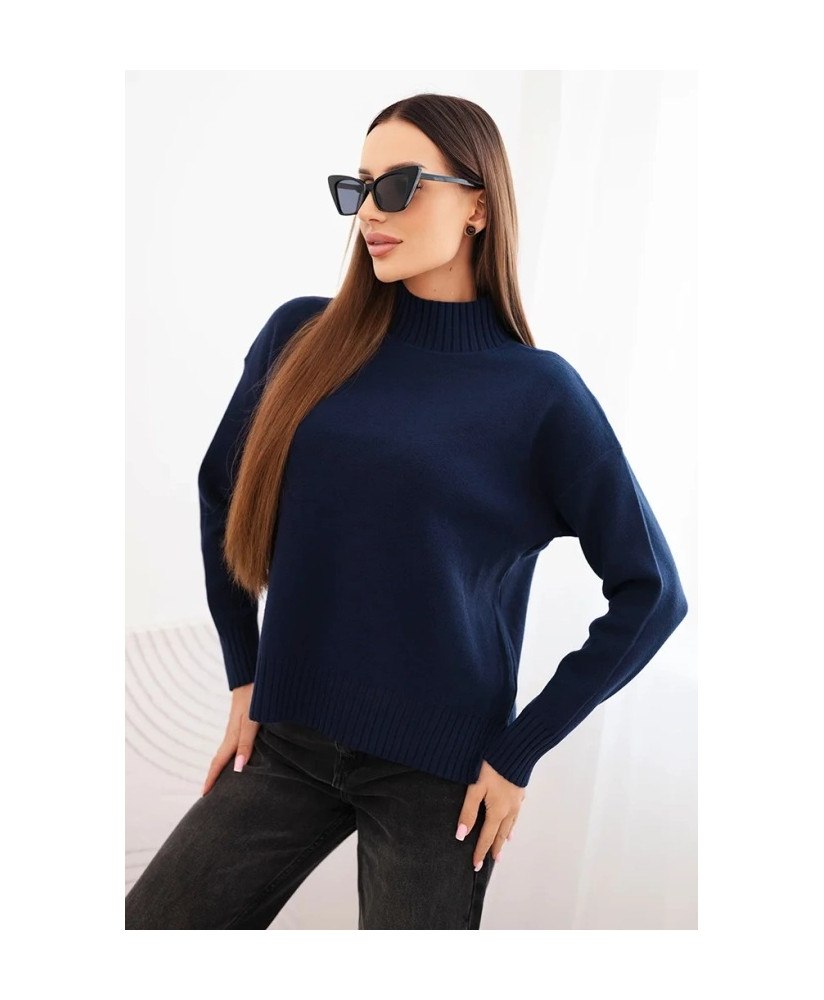 Dámsky sveter s polovičným golierom