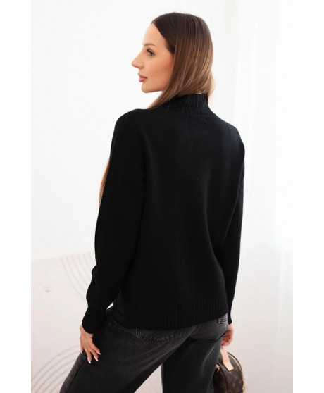 Dámsky sveter s polovičným golierom