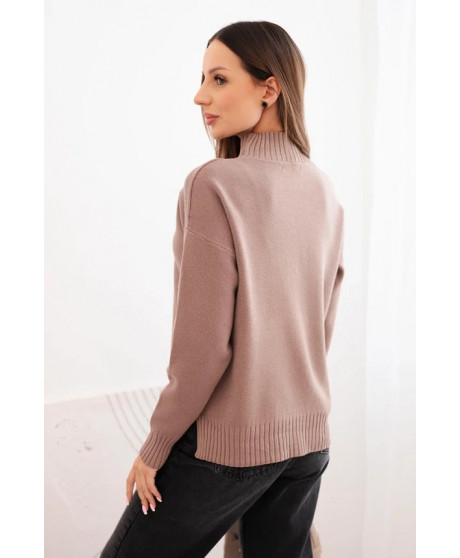 Dámsky sveter s polovičným golierom