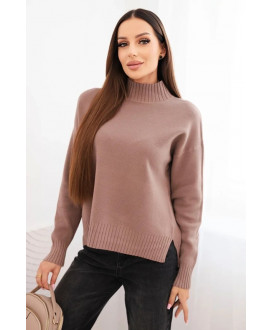 Dámsky sveter s polovičným golierom