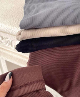 Rebrované zateplené legíny s vysokým pásom