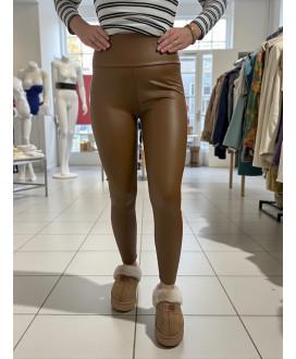 Kožené zateplené legíny