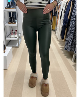 Zateplené kožené legíny