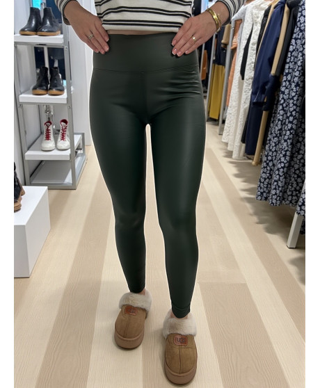 Zateplené kožené legíny