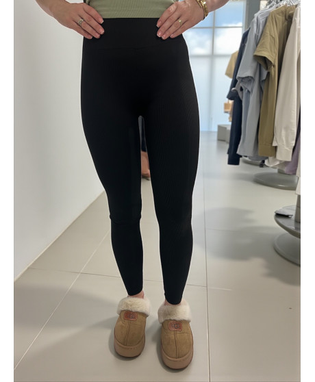 Zateplené rebrované legíny