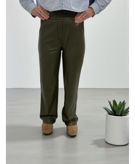 Kožené zateplené nohavice