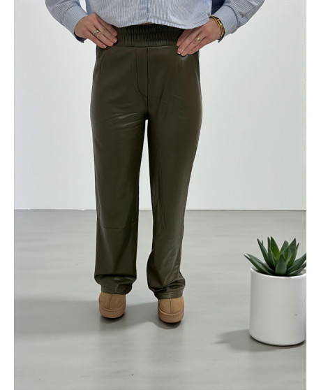 Kožené zateplené nohavice