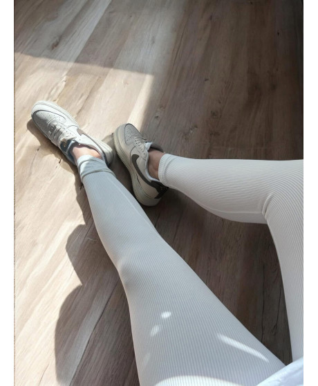 Rebrované legíny nezateplené s vysokým pásom